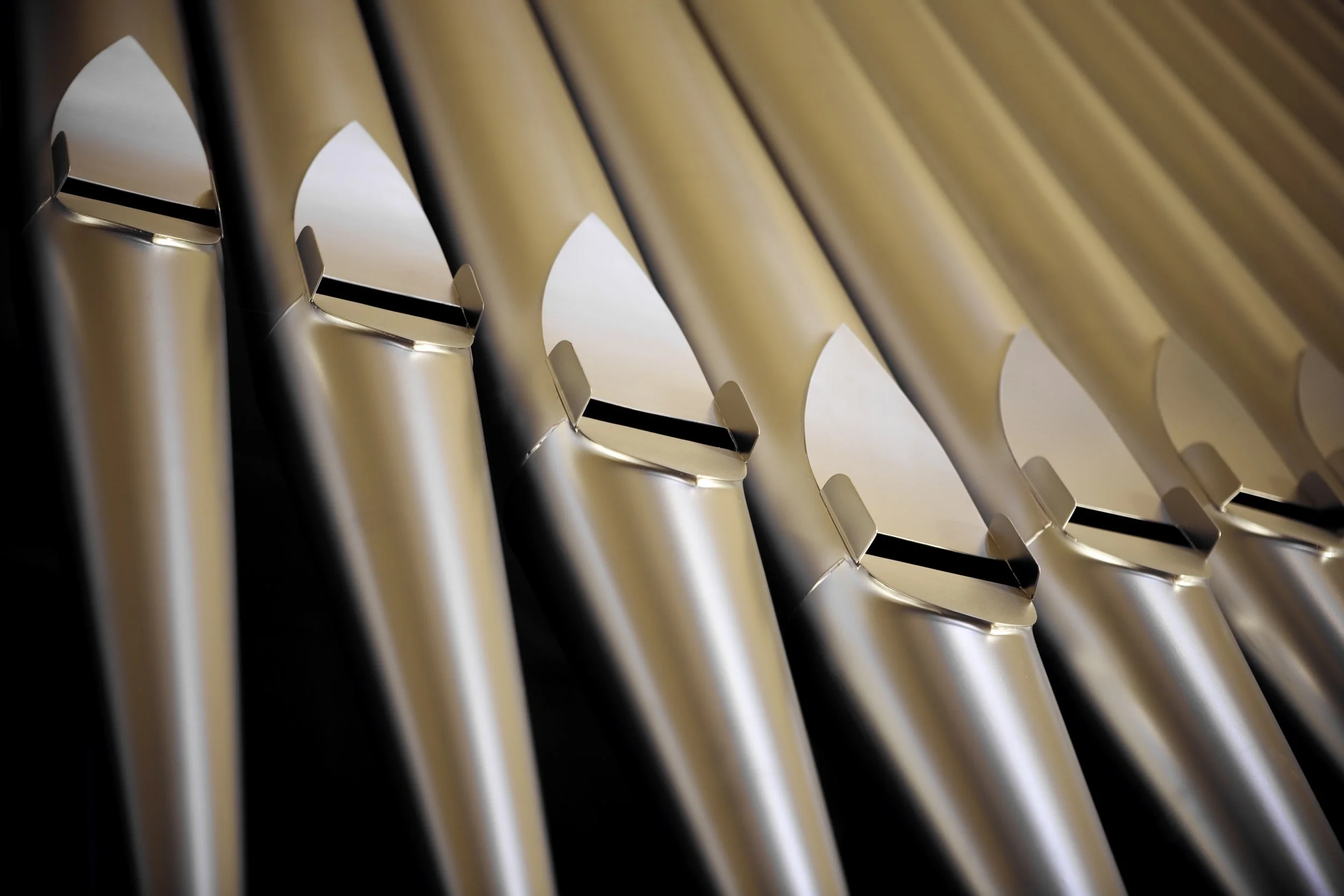 Organ pipes representing music instruction by Tiffin Fuhrman in Minneapolis St. Paul