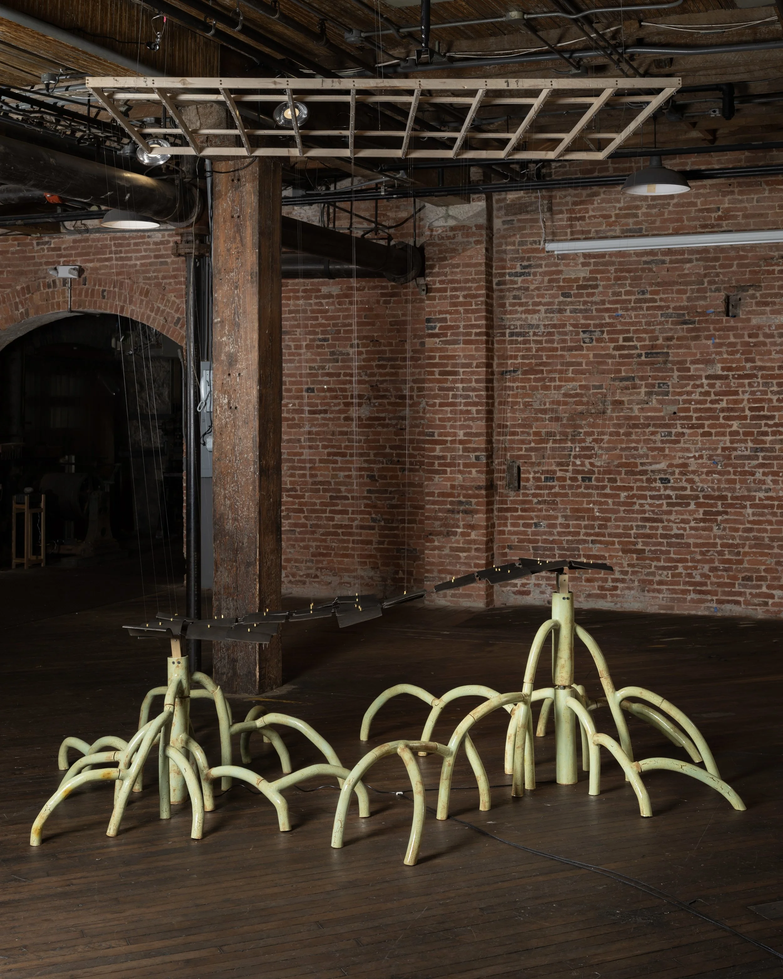  Qiuyu Wu,  To Raise the Ceiling a Little Higher  (2026), Documentation by farfar studio. 