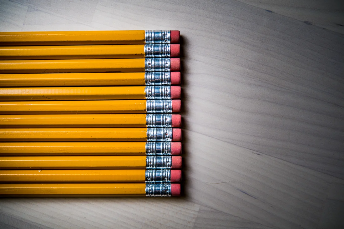 NYC Branded Lifestyle Portraits Shir Aviv pencils neatly laid on table