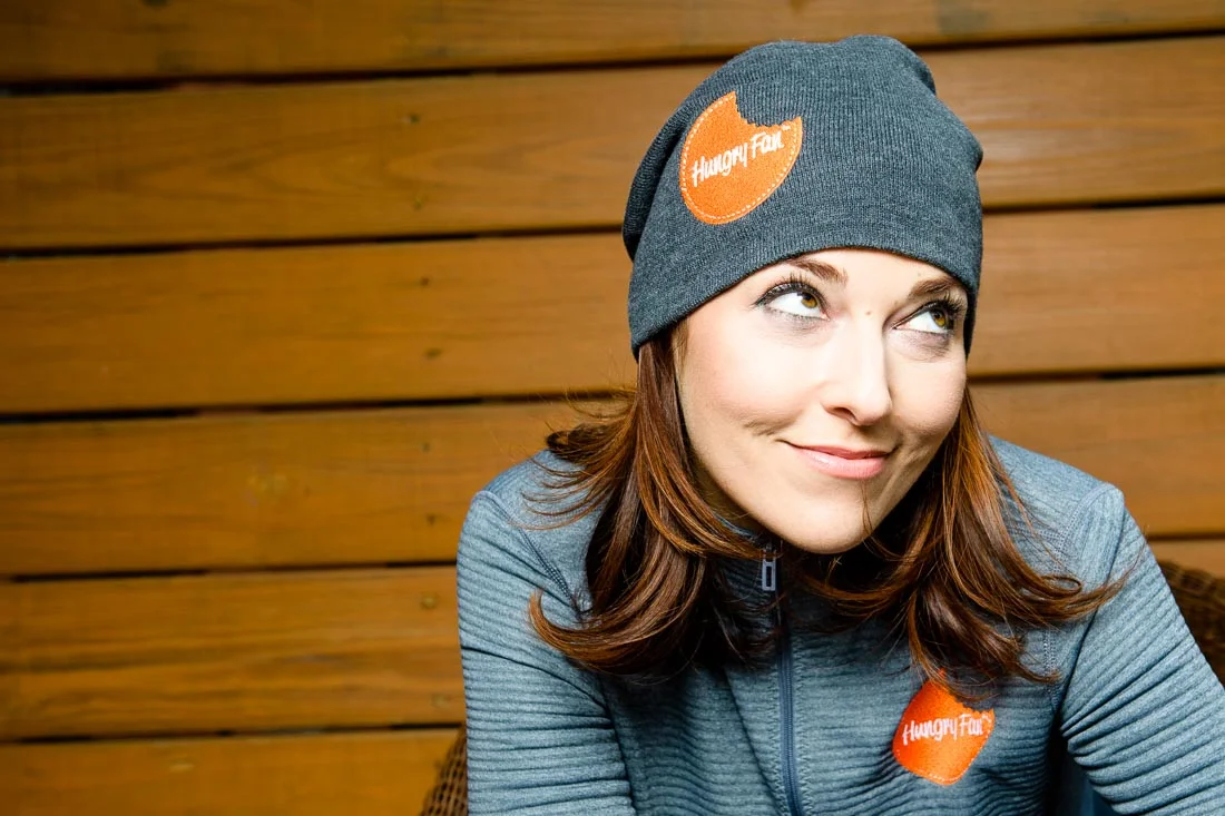 Branded Lifestyle Portrait chef author Daina Falk making silly face