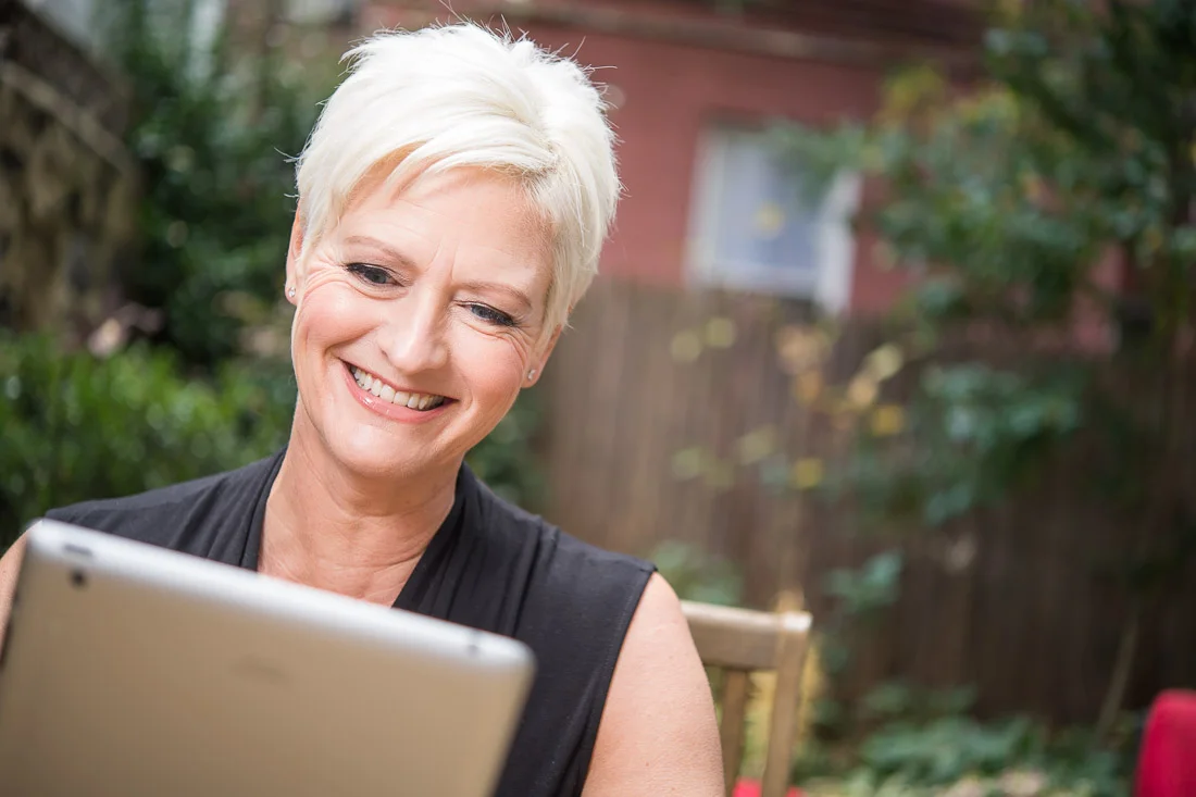 NYC Branded Lifestyle Portrait Speaker Coach Carolyn Herfurth closeup smile
