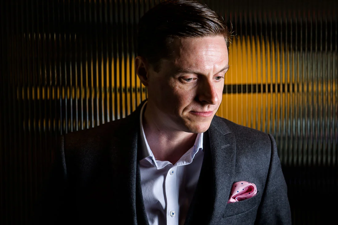 Branded Lifestyle Portrait Speaker Coach James Taylor pensive look