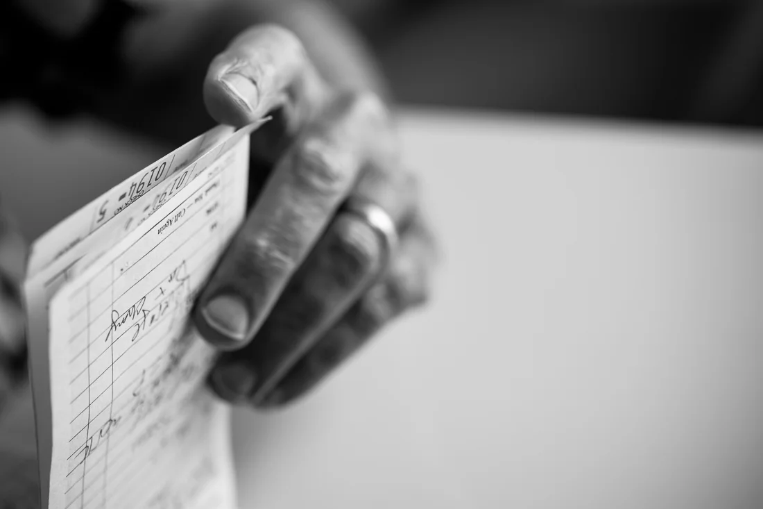 NYC Branded Lifestyle Portrait Randy Owens closeup of notepad