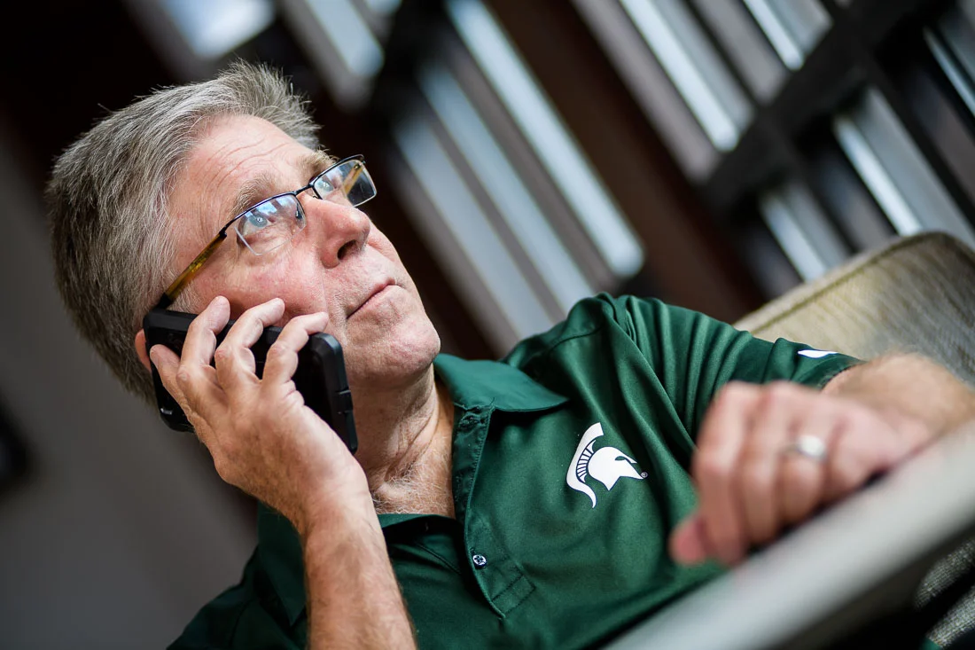 NYC Branded Lifestyle Portrait Randy Owens talking on phone