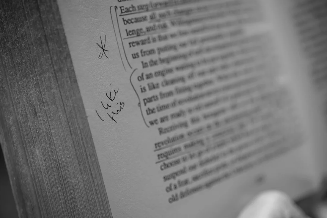 Strategic Social Photography Speaker Kate MacKinnon closeup notes written in book