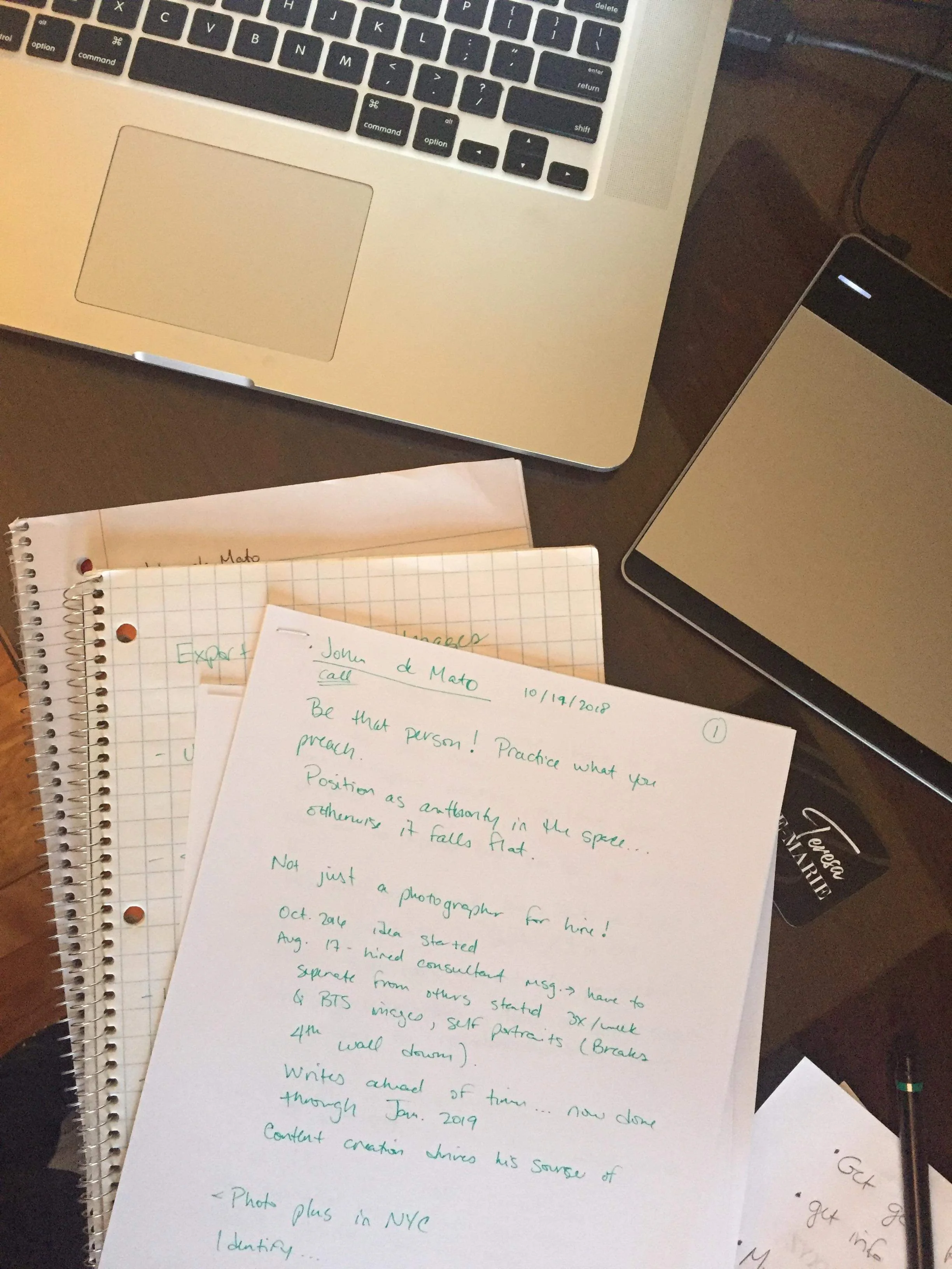 Branded Lifestyle Portrait notebook with notes