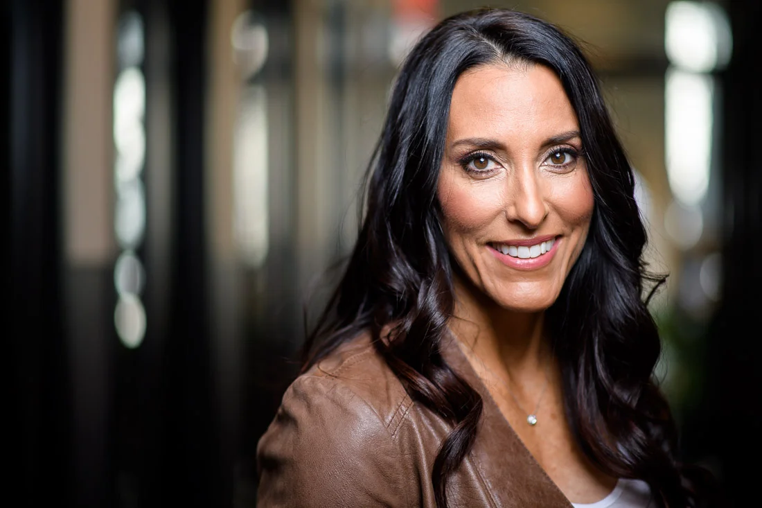 branded lifestyle portrait fitness &amp; health coach Kristi Data headshot smiling