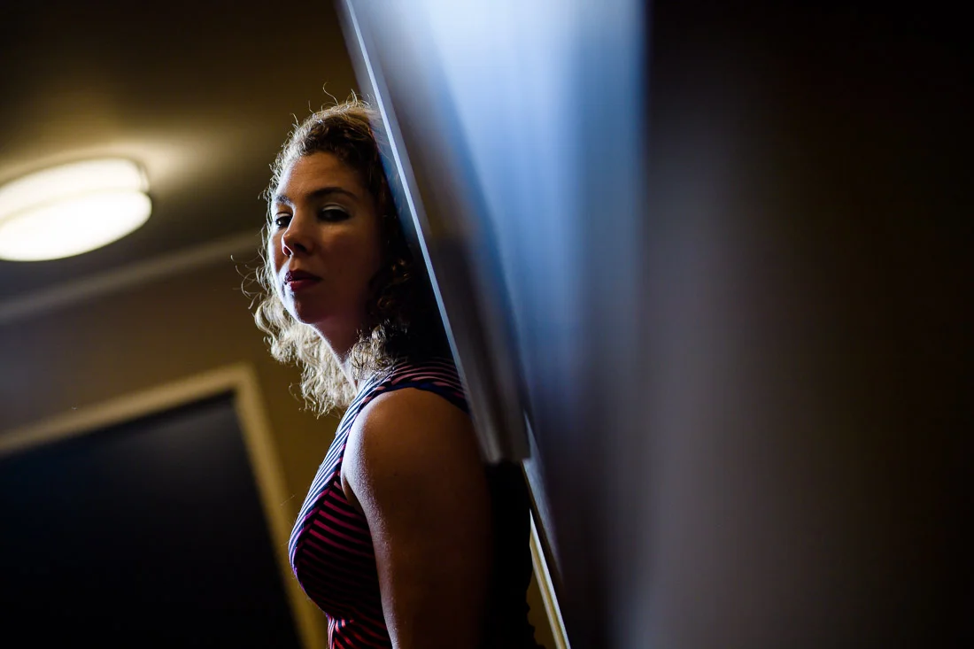 Branded Lifestyle Portrait Naturopath Serena Goldstein reflecting deeply