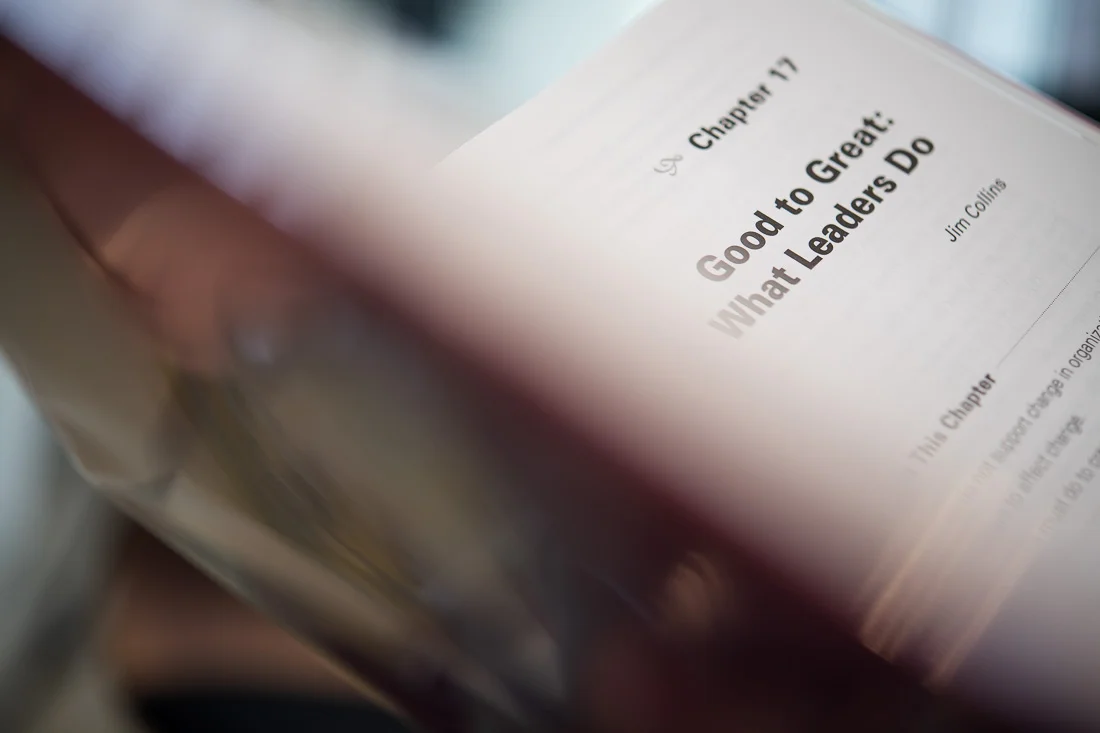 NYC Branded Lifestyle Portraits closeup of book about leadership