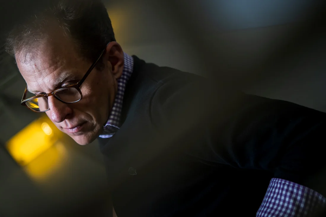 NYC Branded Lifestyle Portraits speaker author coach Michael O'Brien thinking to himself