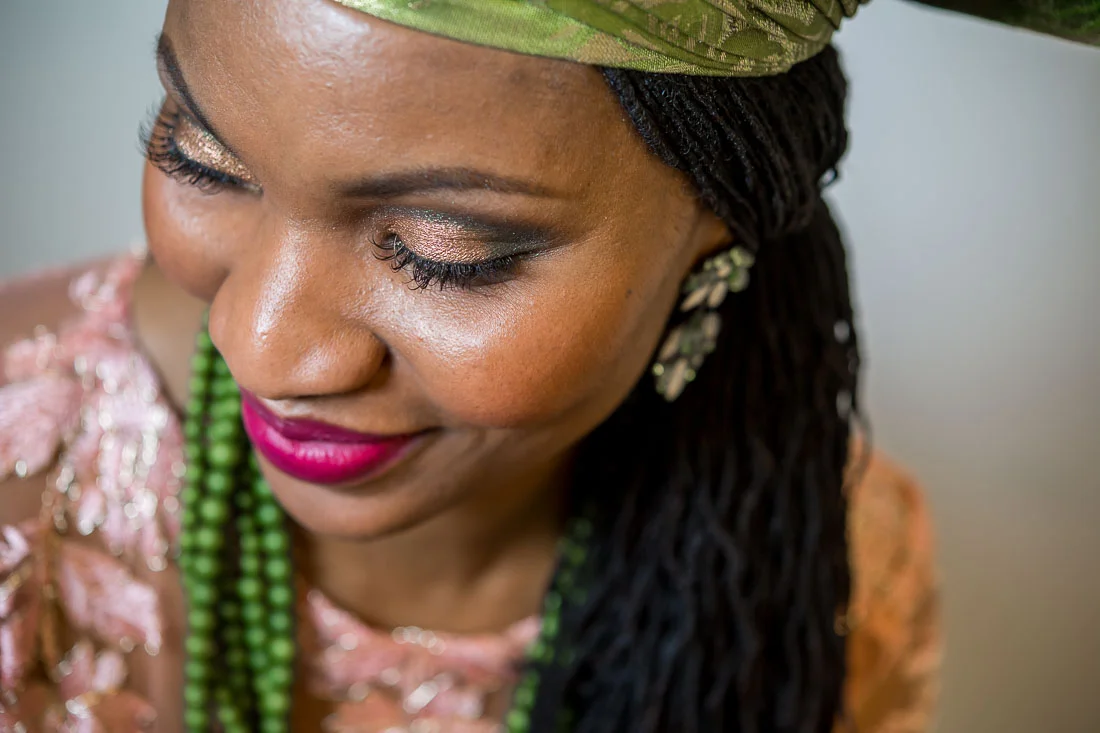 NYC Branded Lifestyle Portraits Lawyer Speaker Chinwe Esimai thinking to herself