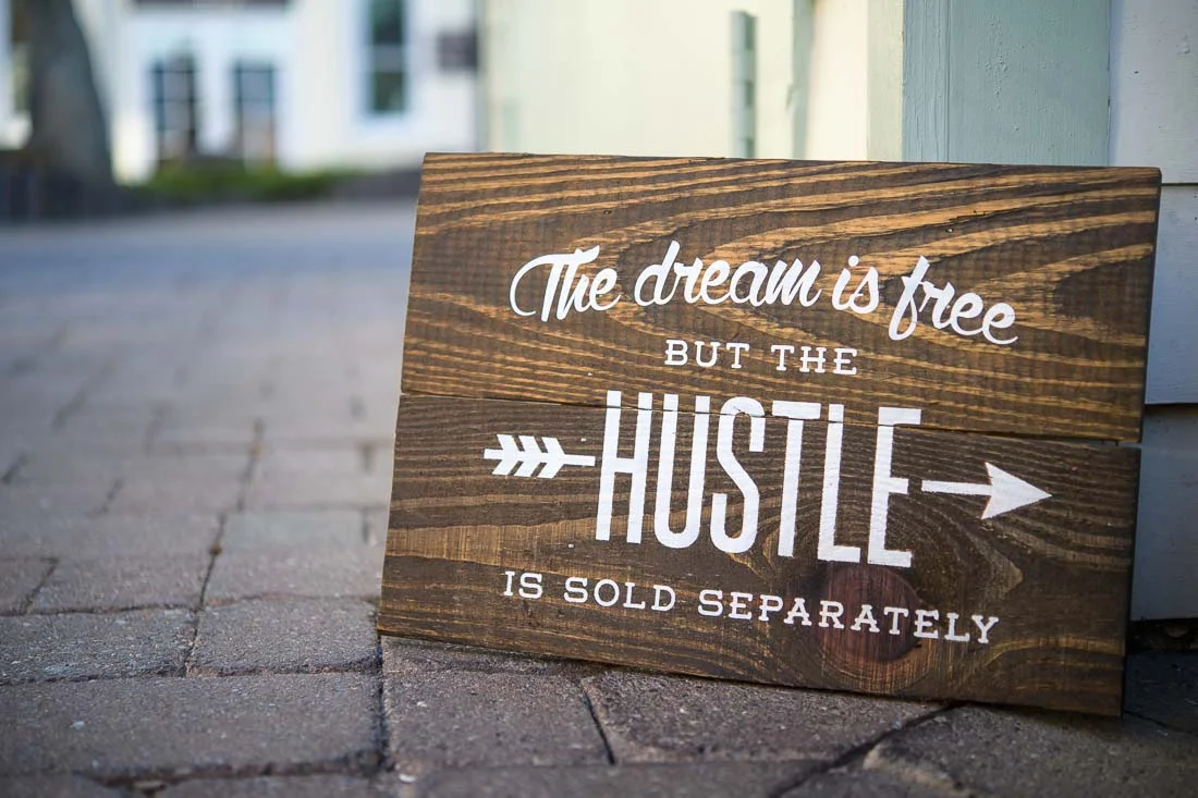 NYC Branded Lifestyle Portraits Social Pivot PR Donna Cravotta sign the hustle is real