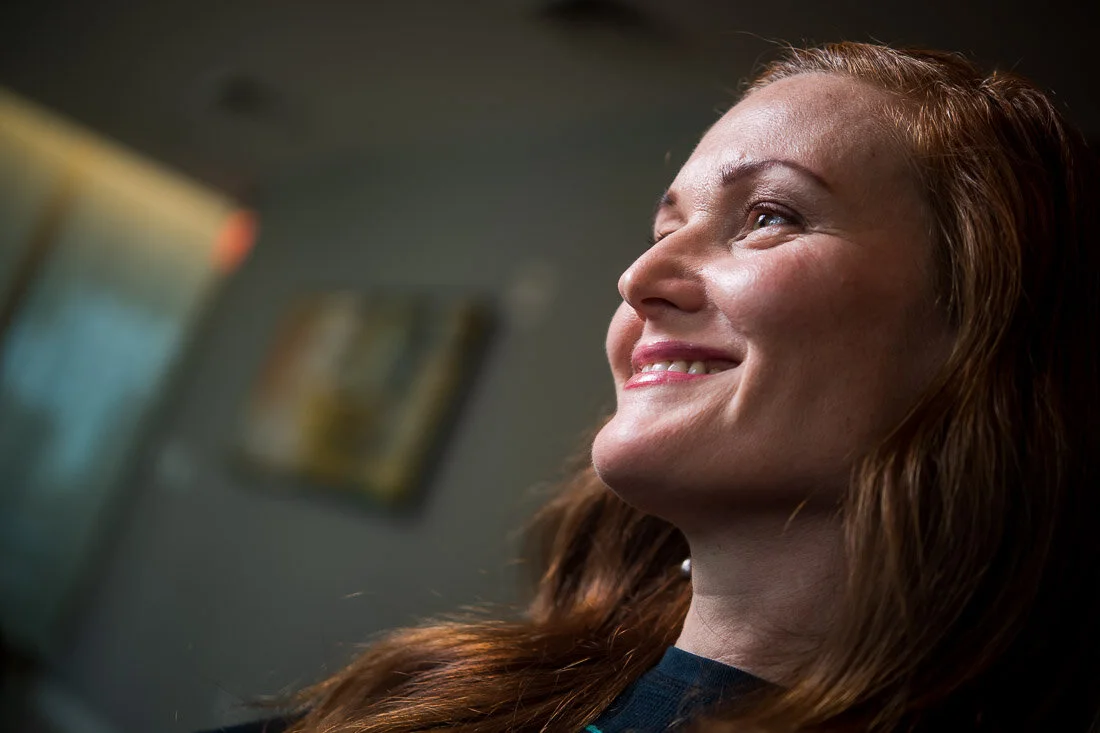 NYC branded lifestyle portrait Speaker Mary Rooney smiling