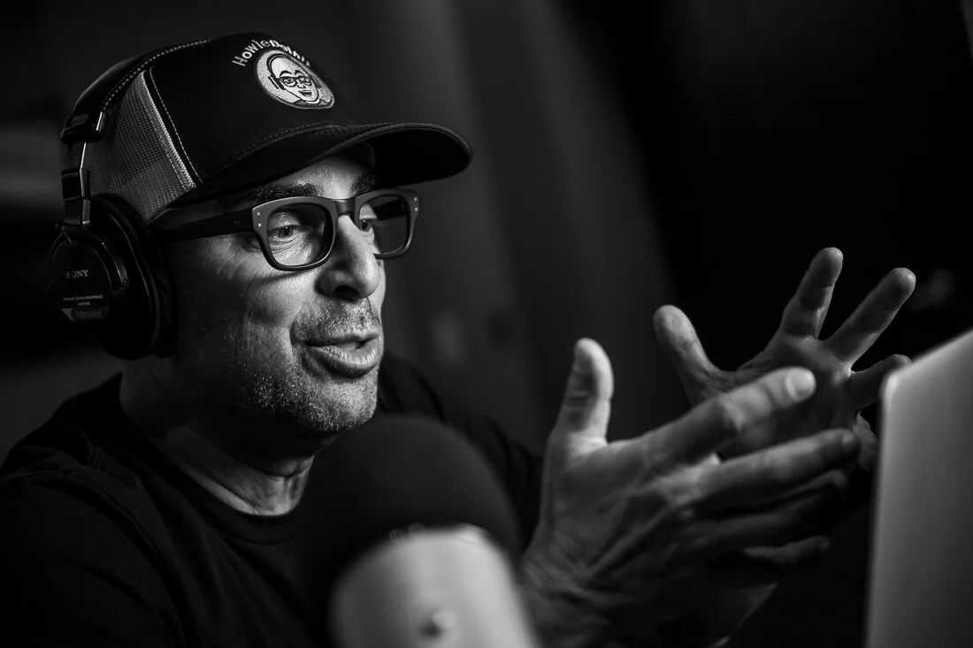 NYC Branded Lifestyle Portrait Howie Doin It Howie Kra recording his podcast