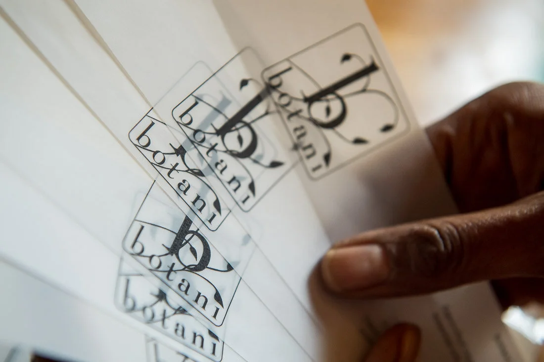 NYC branded lifestyle portrait Speaker Author Denise Jacobs botoni logo for her soap line