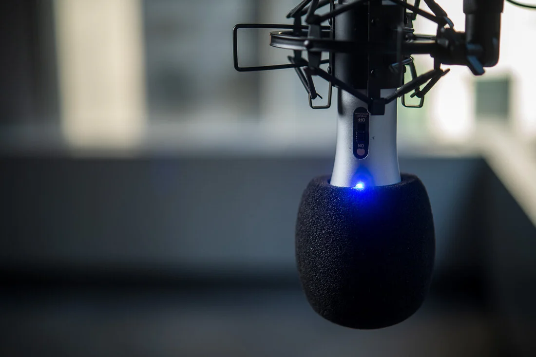 NYC personal branding photography Speaker Consultant Ken Blackwell podcast microphone
