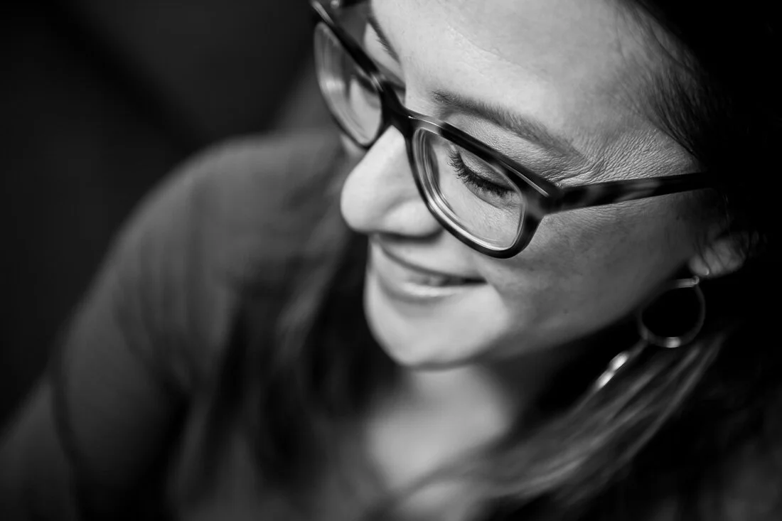 NYC branded lifestyle portraits speaker writer Terri Trespicio close up face smiling