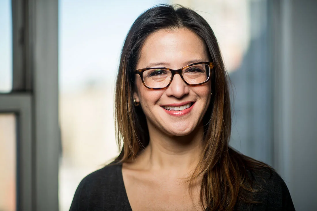 NYC branded lifestyle portraits speaker writer Terri Trespicio headshot smiling