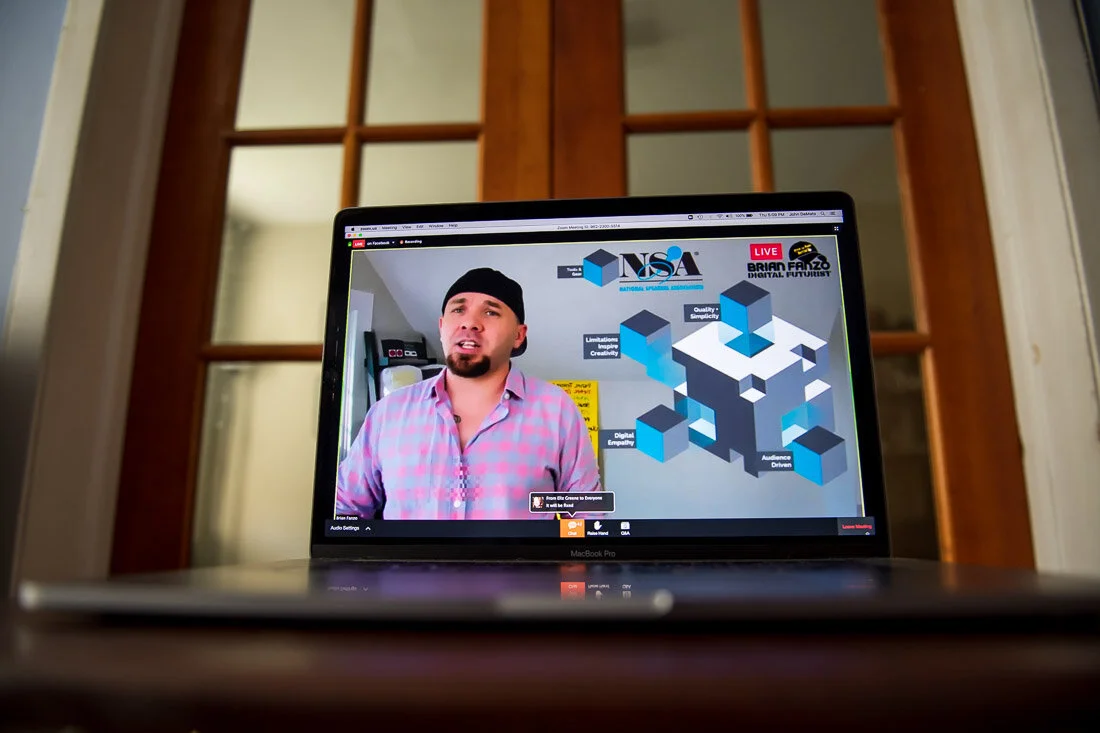 DeMato Virtual Photography Speaker Brian Fanzo talking about the National Speakers Association