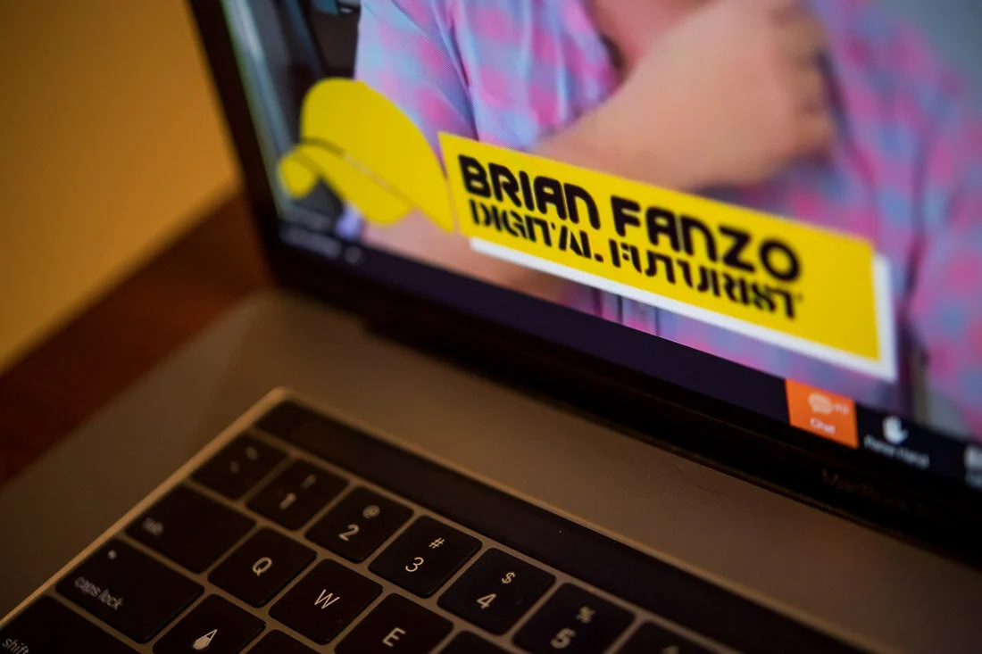 DeMato Virtual Photography Speaker Brian Fanzo digital futurist overlay on screen