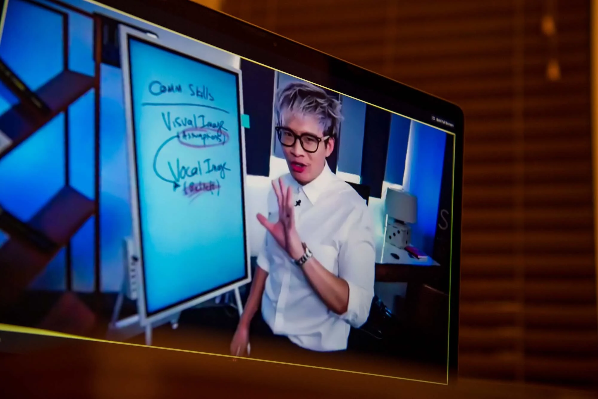 DeMato Virtual Photos Speaker Vinh Giang delivering key points during online presentation