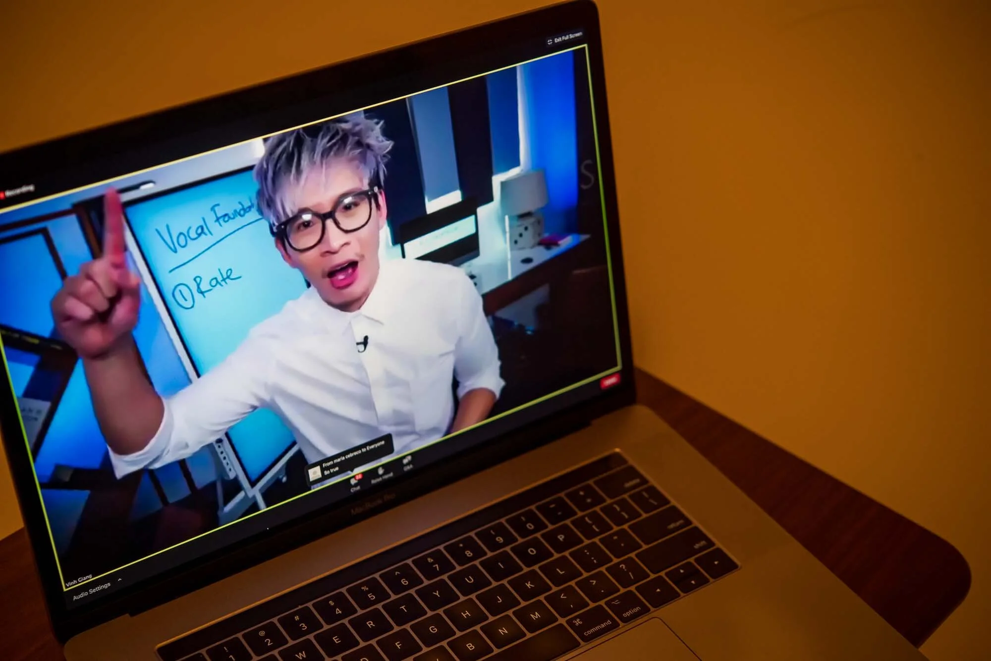 DeMato Virtual Photos Speaker Vinh Giang demonstrative while presenting on screen