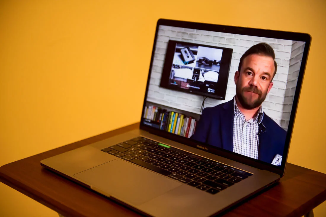 DeMato Virtual Photos Speaker Mark Black sharing slide during online presentation