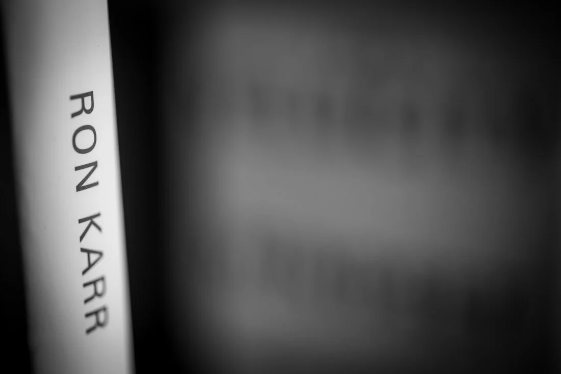 Book Author Ron Karr Velocity Mindset name on spine closeup