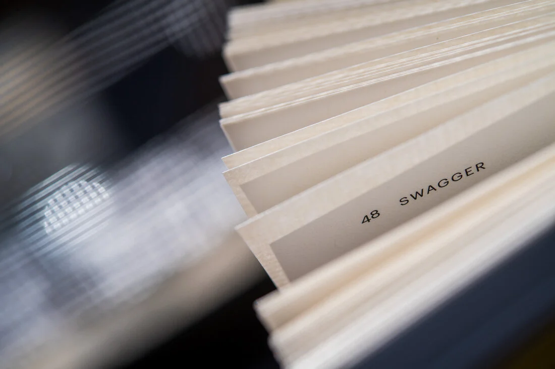 Author Leslie Ehm Swagger closeup shot of title on top of page