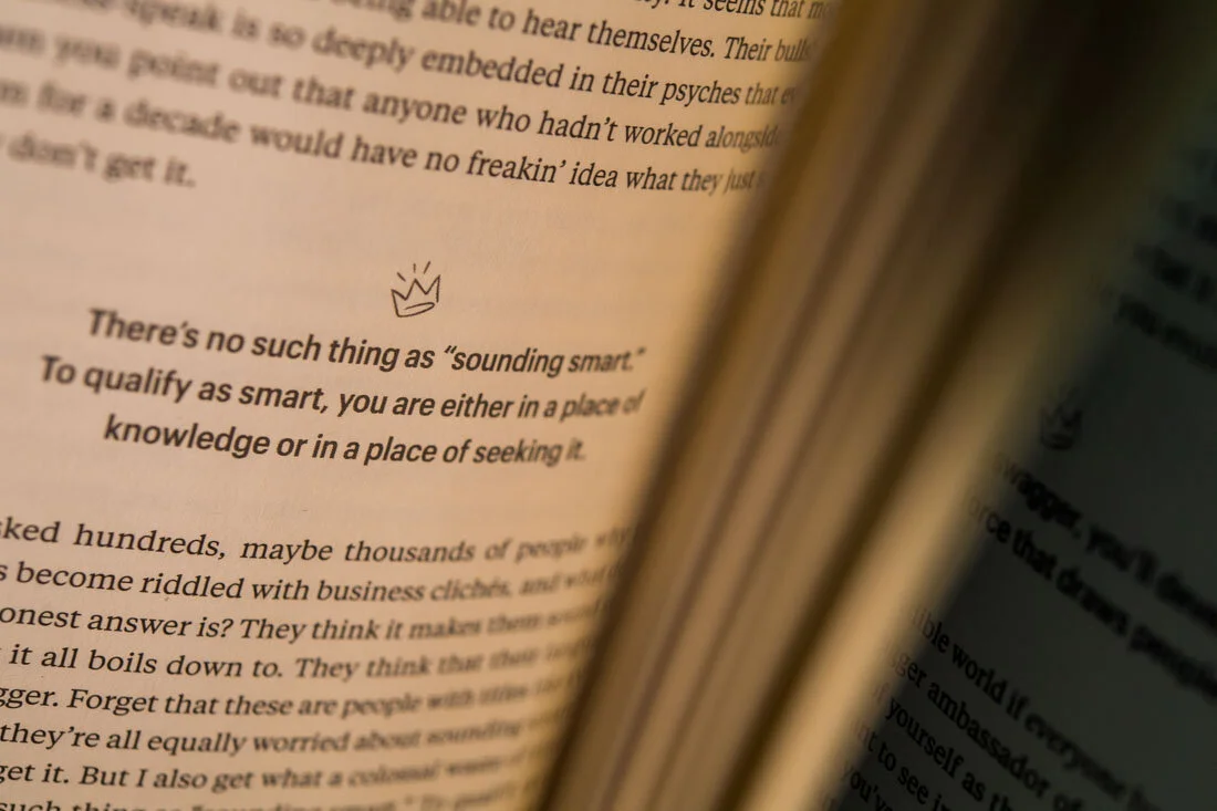 Author Leslie Ehm Swagger pull quote in the middle of book