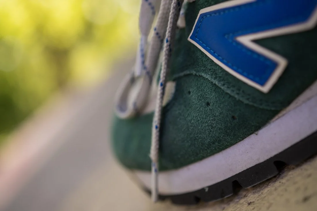 new balance 574 street style rugged ventiltion holes closeup