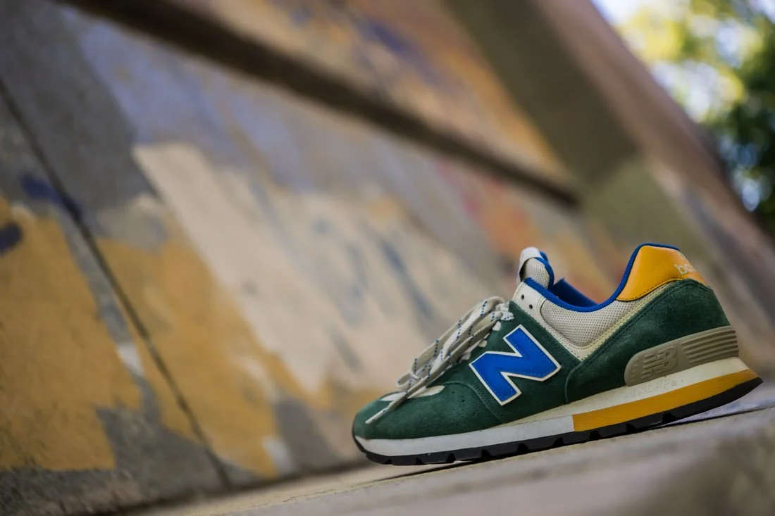 new balance 574 street style rugged wide shot profile