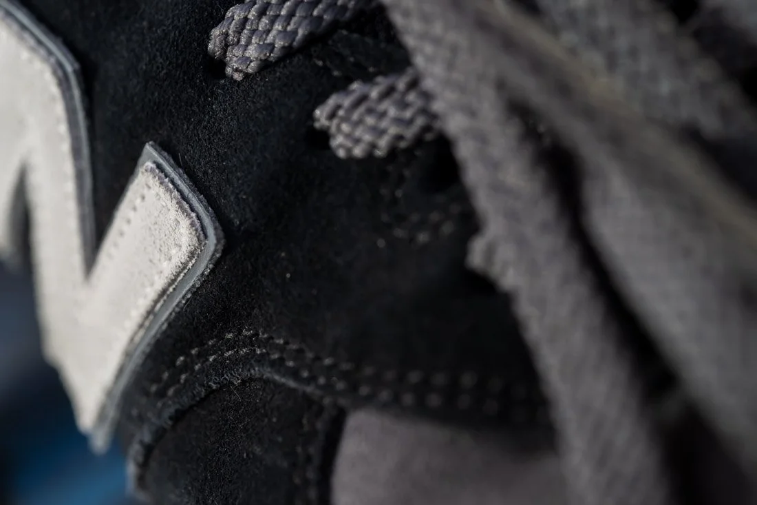nb 574 favorites eyelets detail on side of shoe