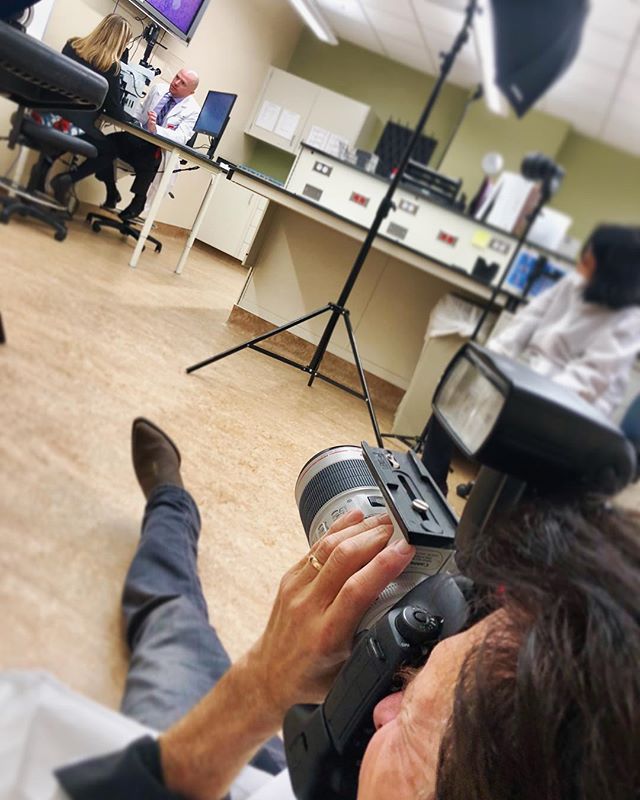 Sometimes, getting the perfect shot means a different angle... @cap_pathologists @utmbhealth #onlocation #professionalphotographer #onset #bts #medical #marketing #galveston #texas