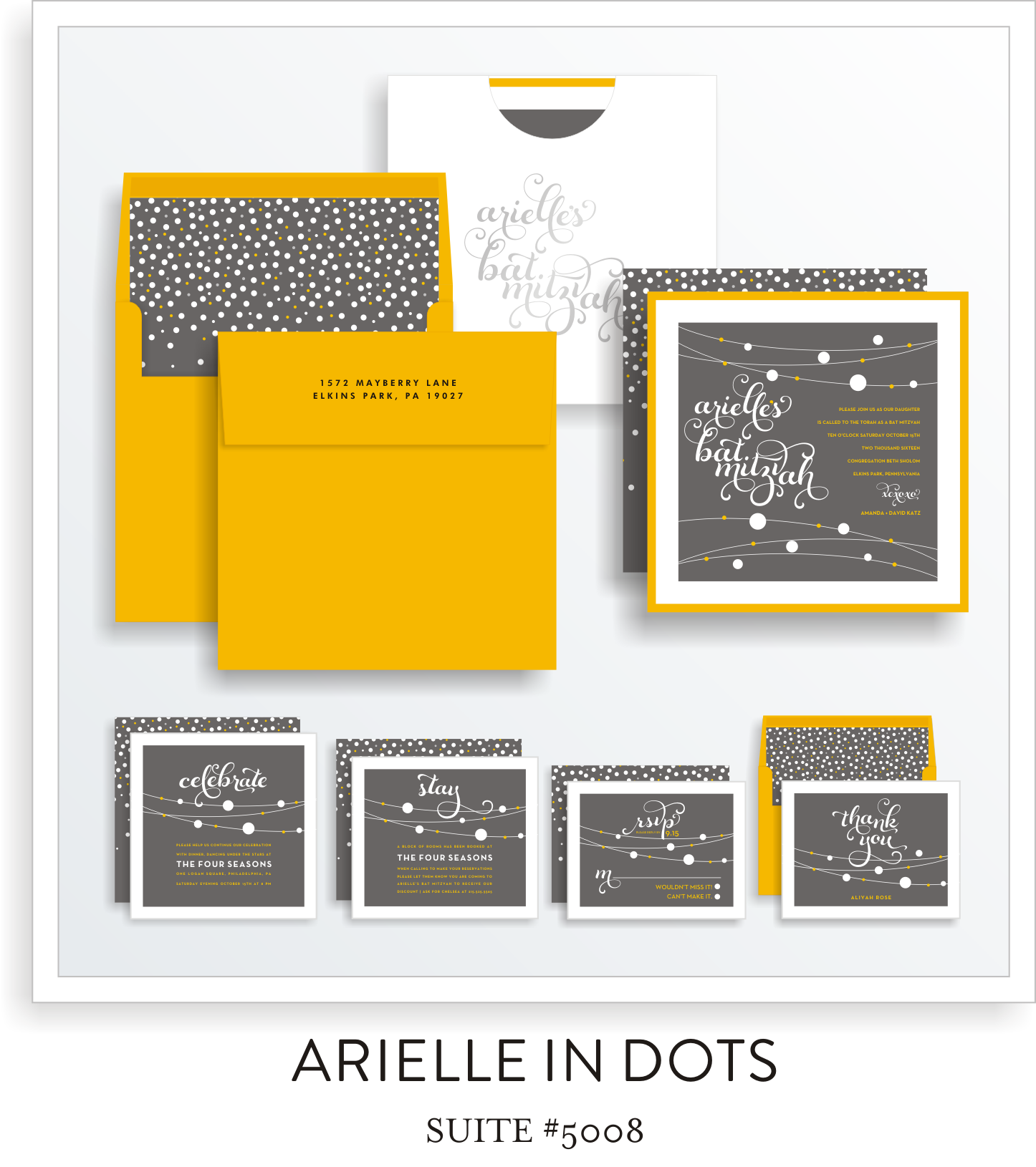 bat mitzvah invitations 5008