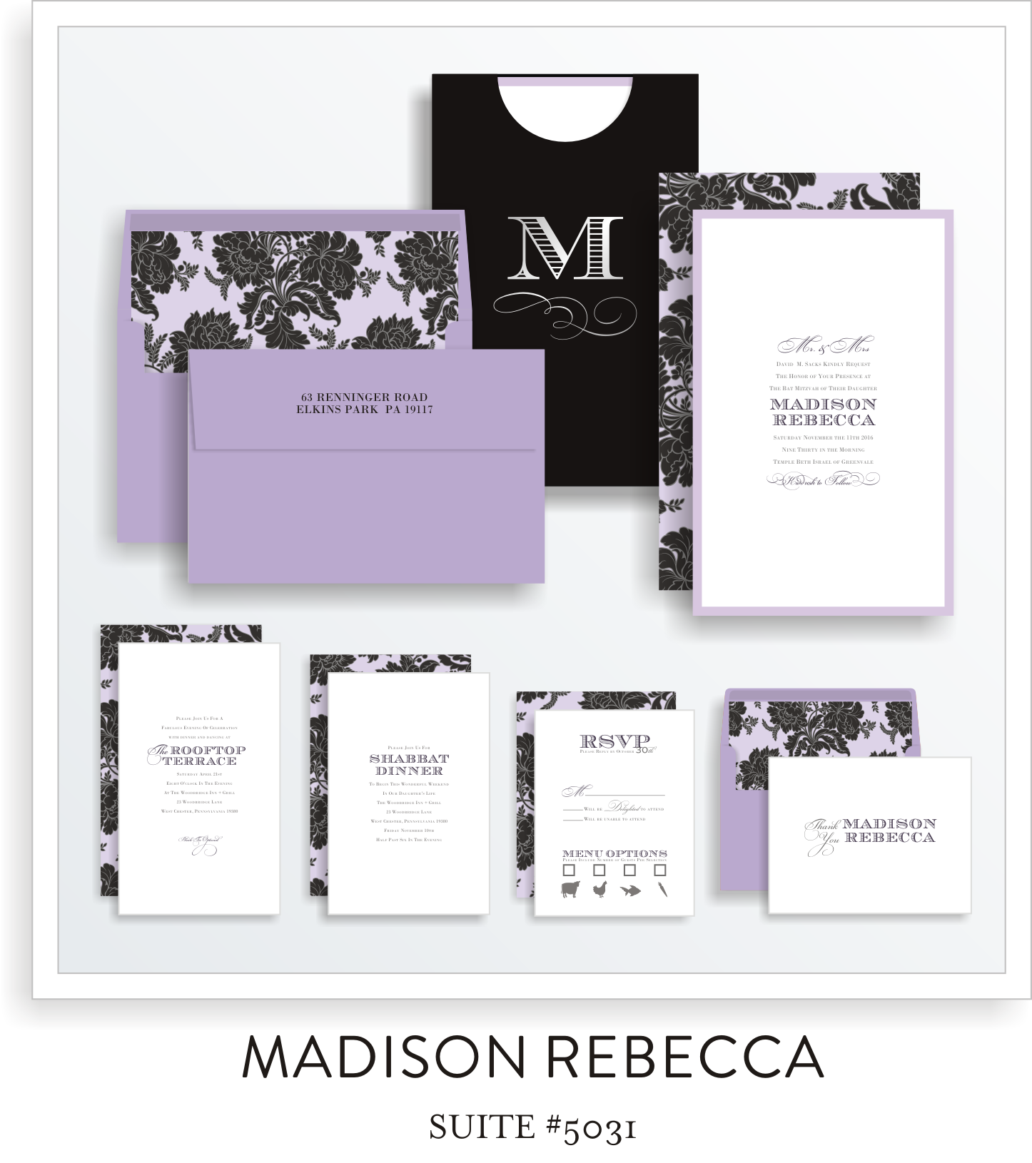 bat mitzvah invitations 5031