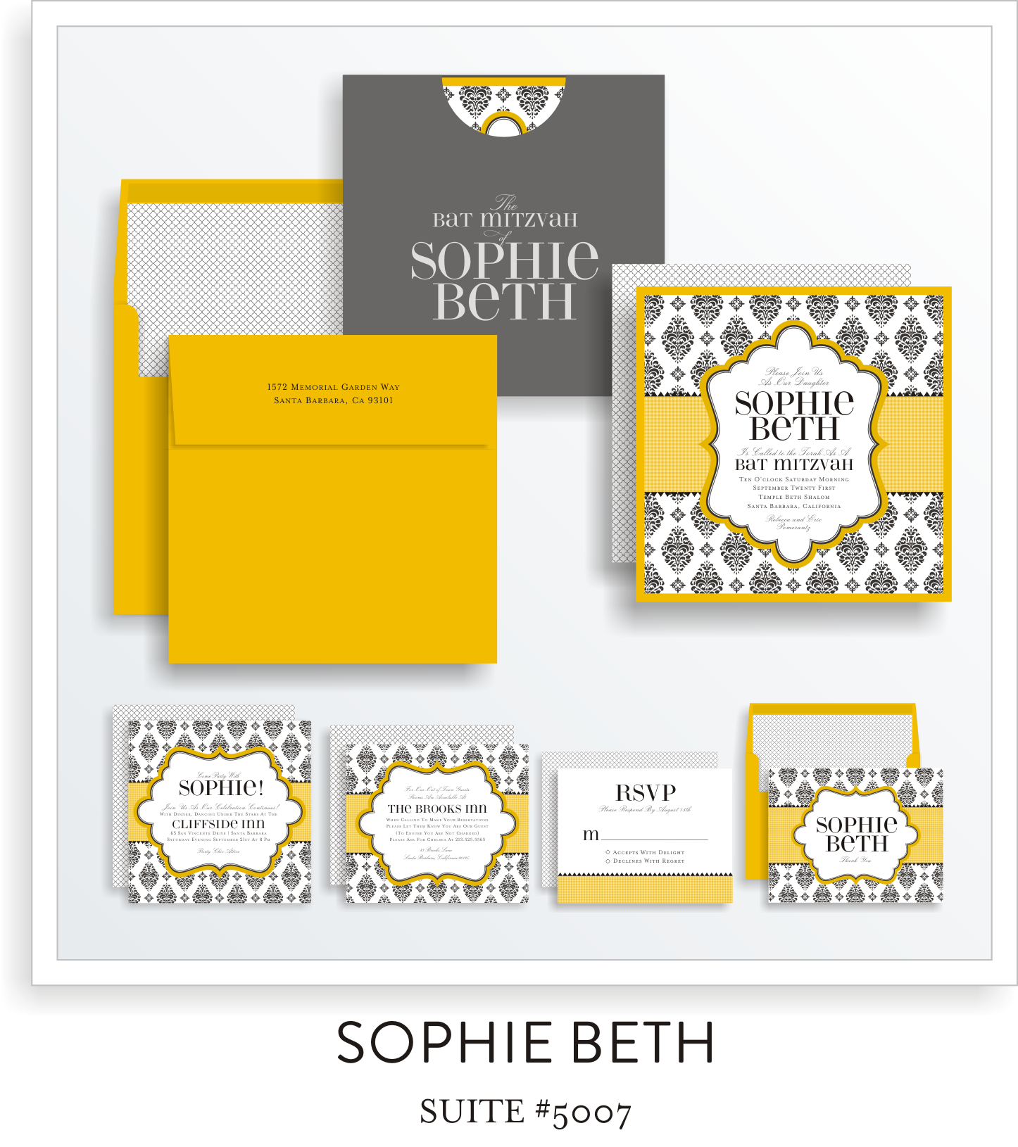 bat mitzvah invitations 5007