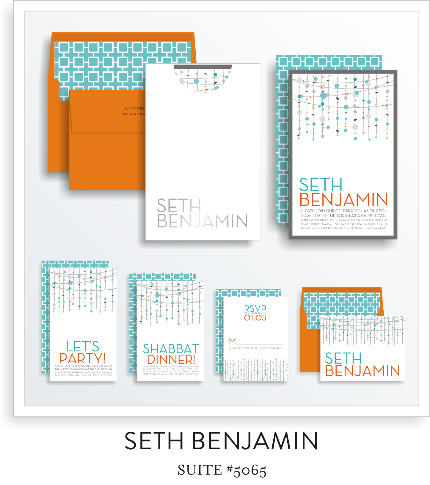bar mitzvah invitation suite 5065