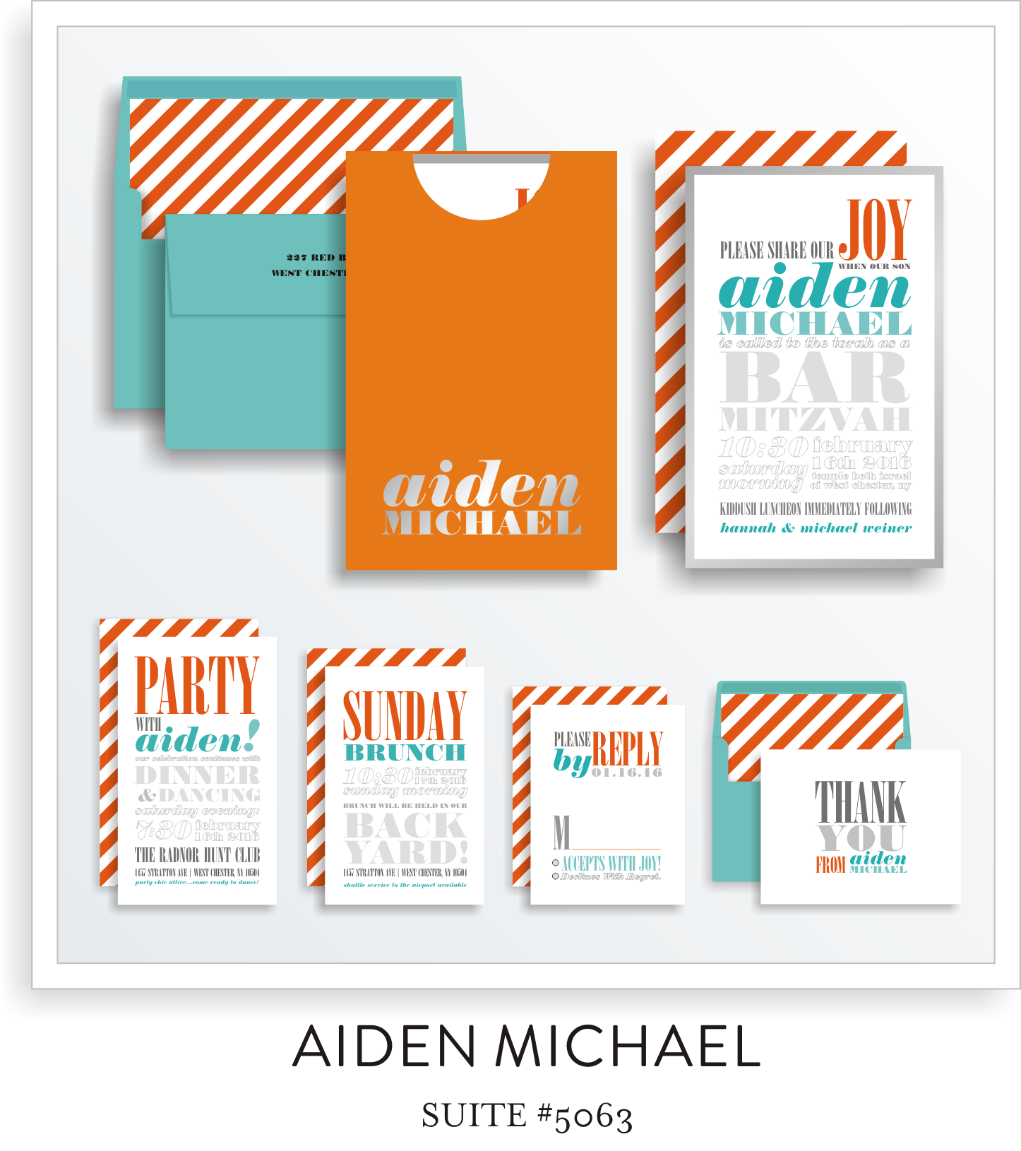 bar mitzvah invitation suite 5063