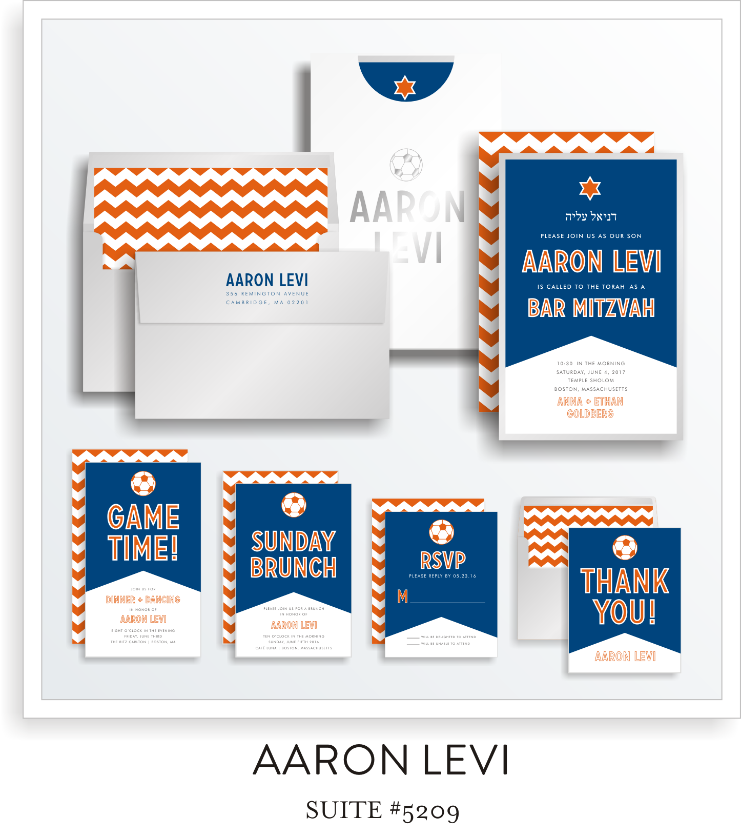 bar mitzvah invitation suite 5209