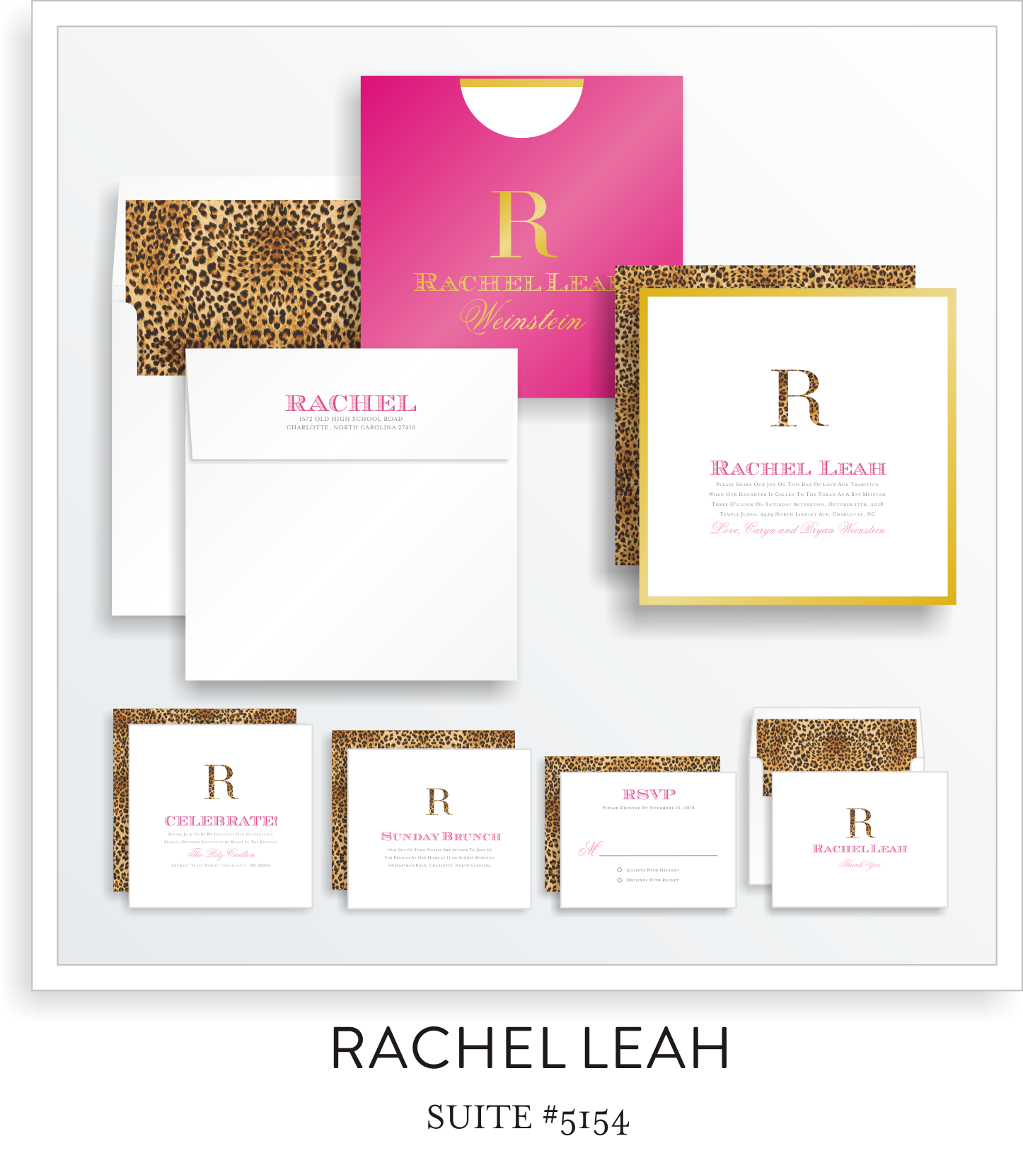 Copy of Copy of bat mitzvah invitation suite 5154 - rachel leah
