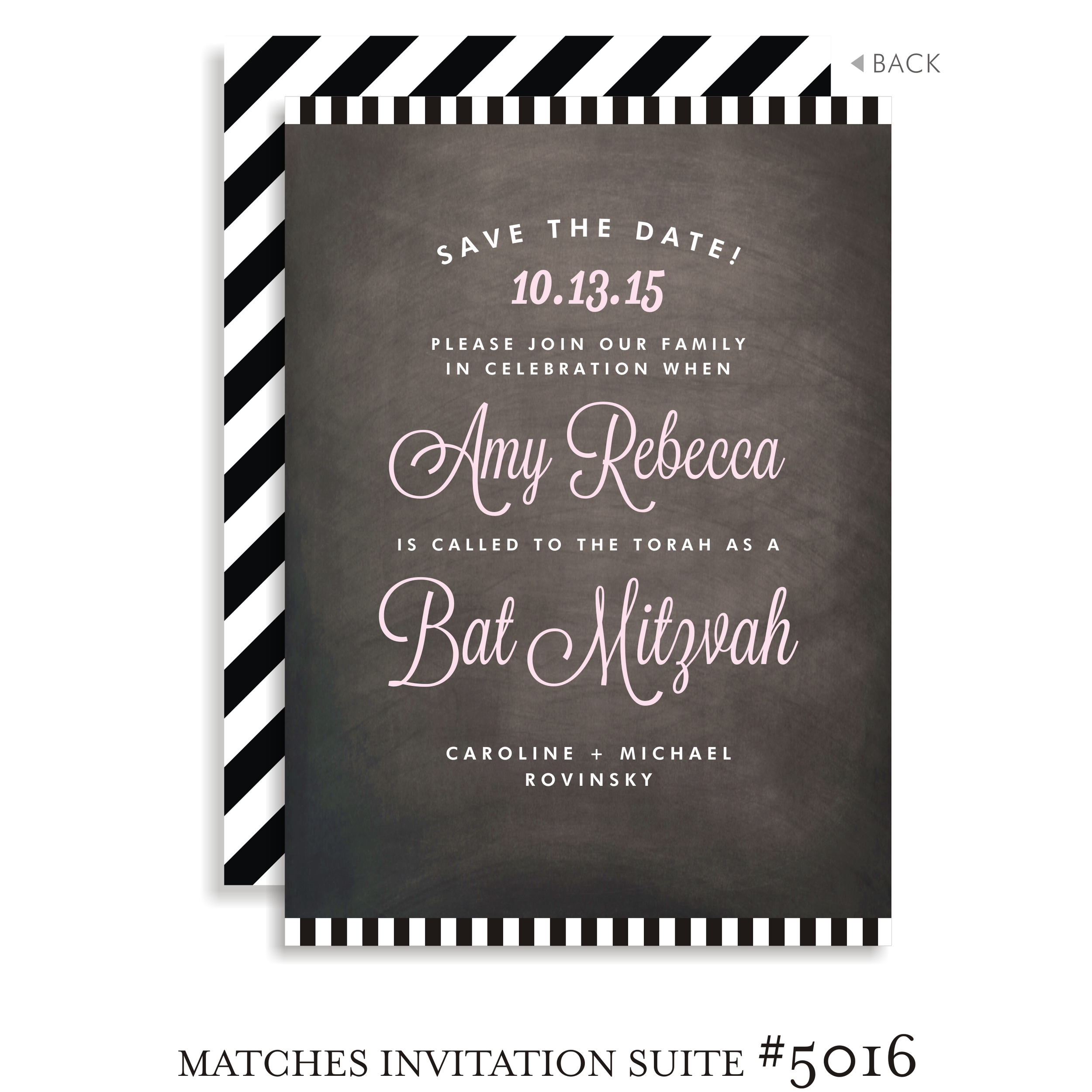 Save the Date Bat Mitzvah Suite 5016 - Amy Rebecca