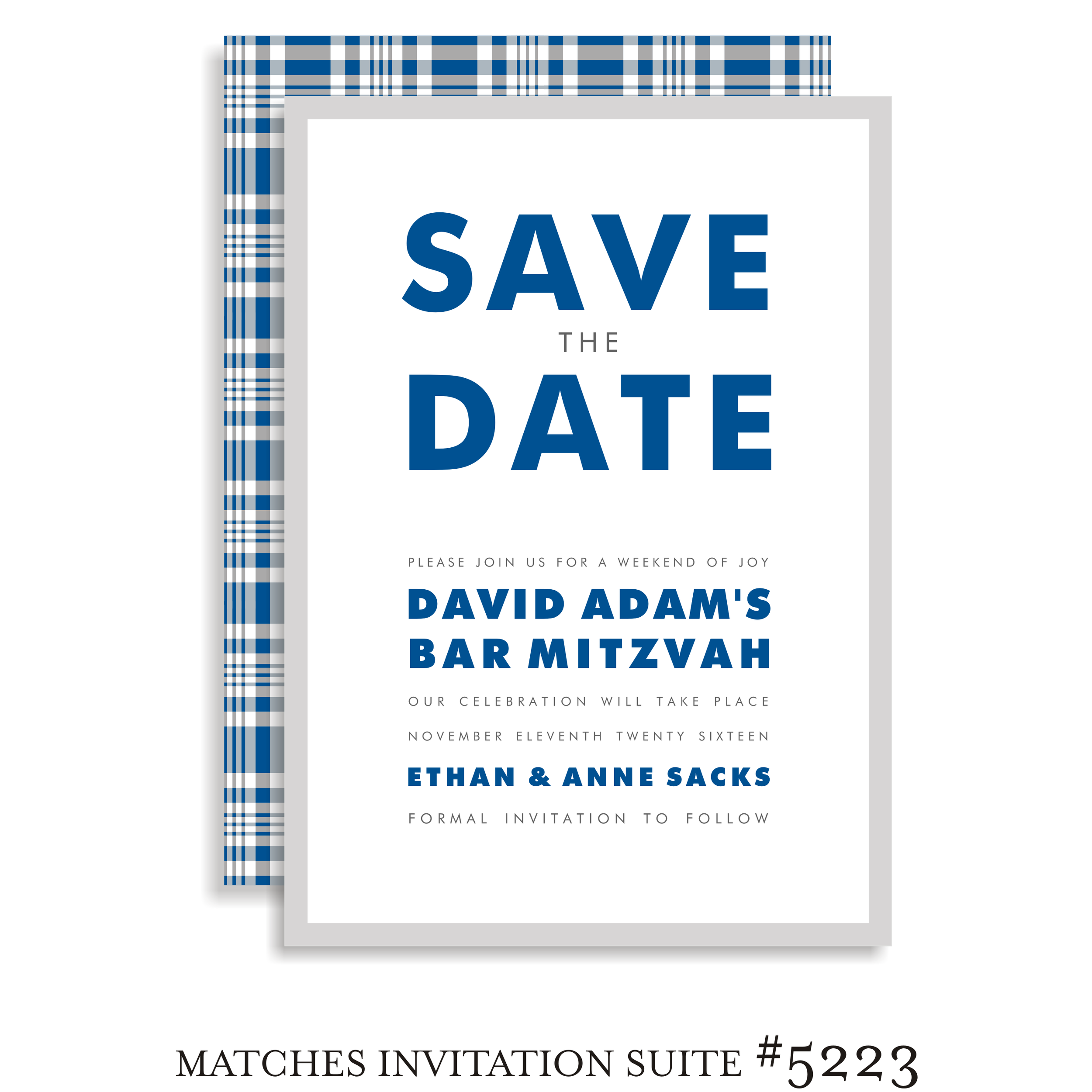 Save the Date Bar Mitzvah Suite 5223 - David Adam