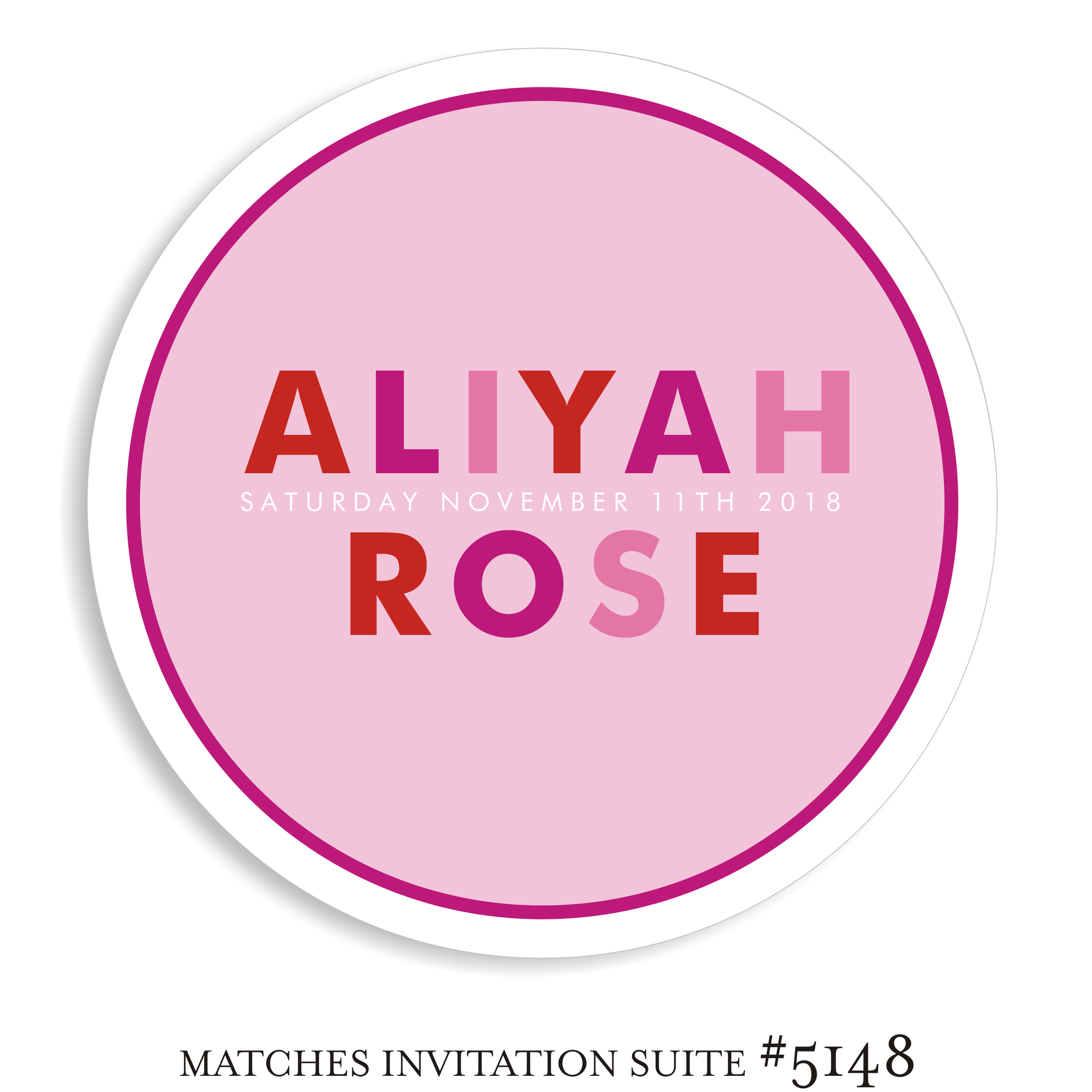 Dancefloor Decal Bat Mitzvah Suite 5148 - Aliyah Rose