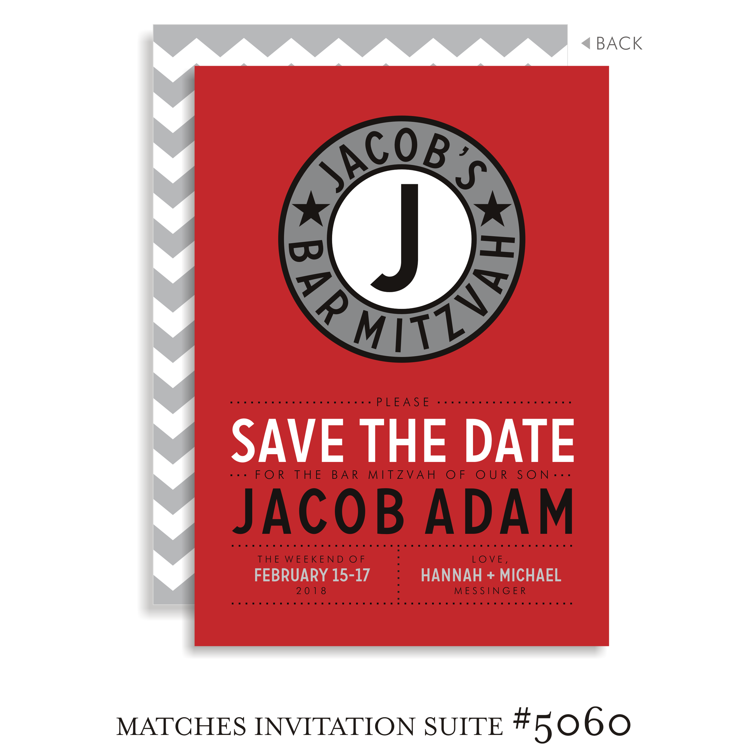 Save the Date Bar Mitzvah Suite 5060 - Jacob Adam