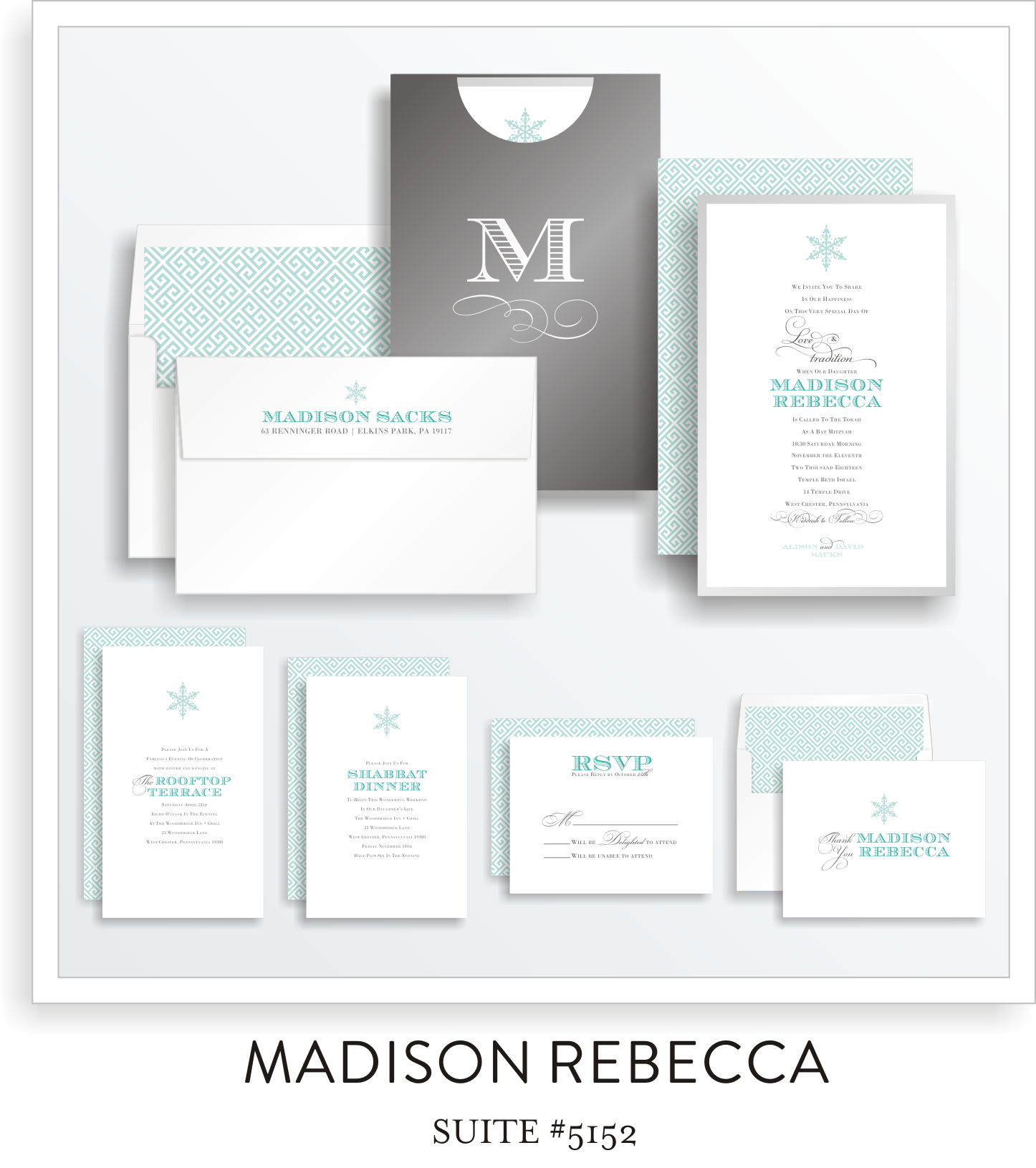 Bat Mitzvah Invitation Suite 5152