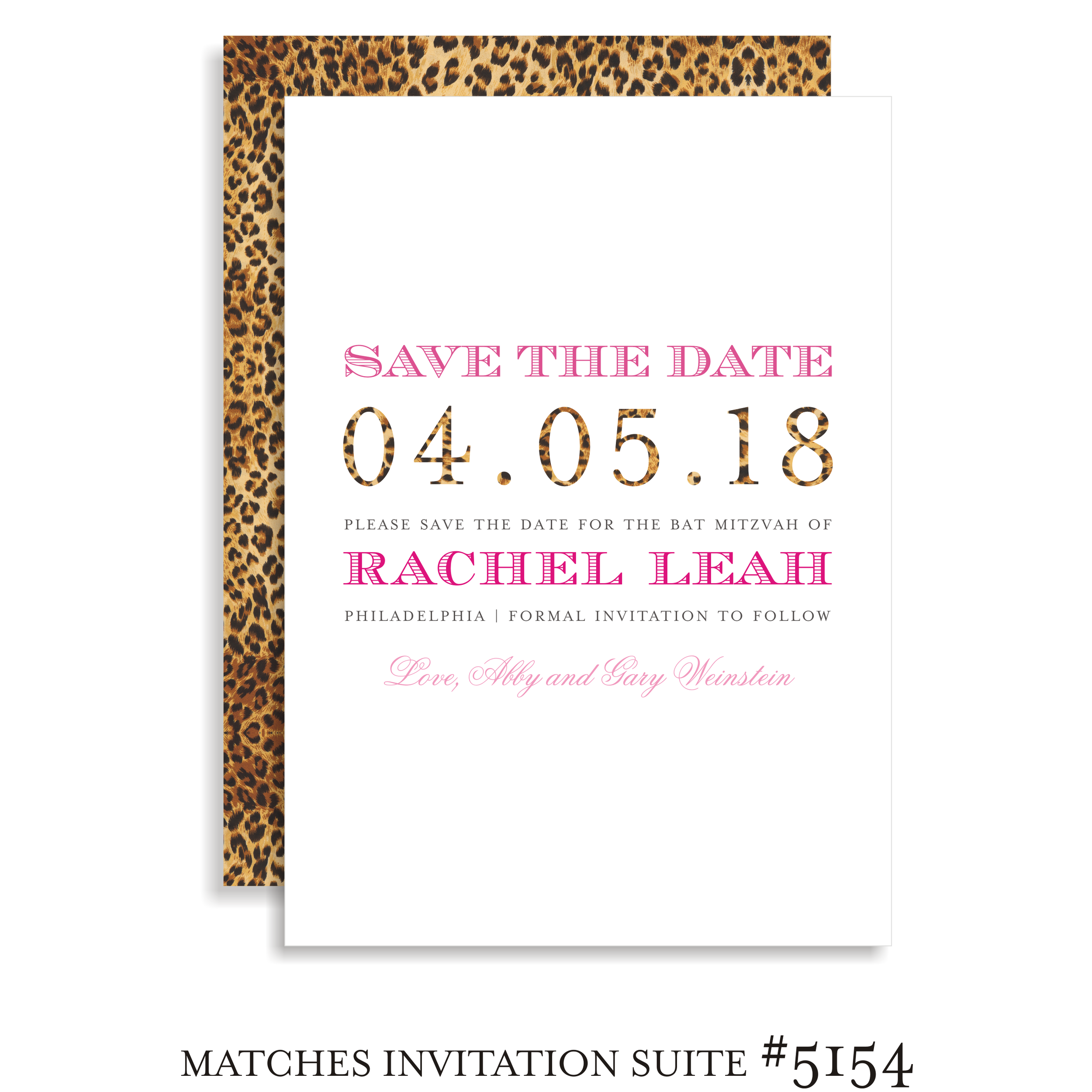 Save the Date Bat Mitzvah Suite 5154 - Rachel Leah