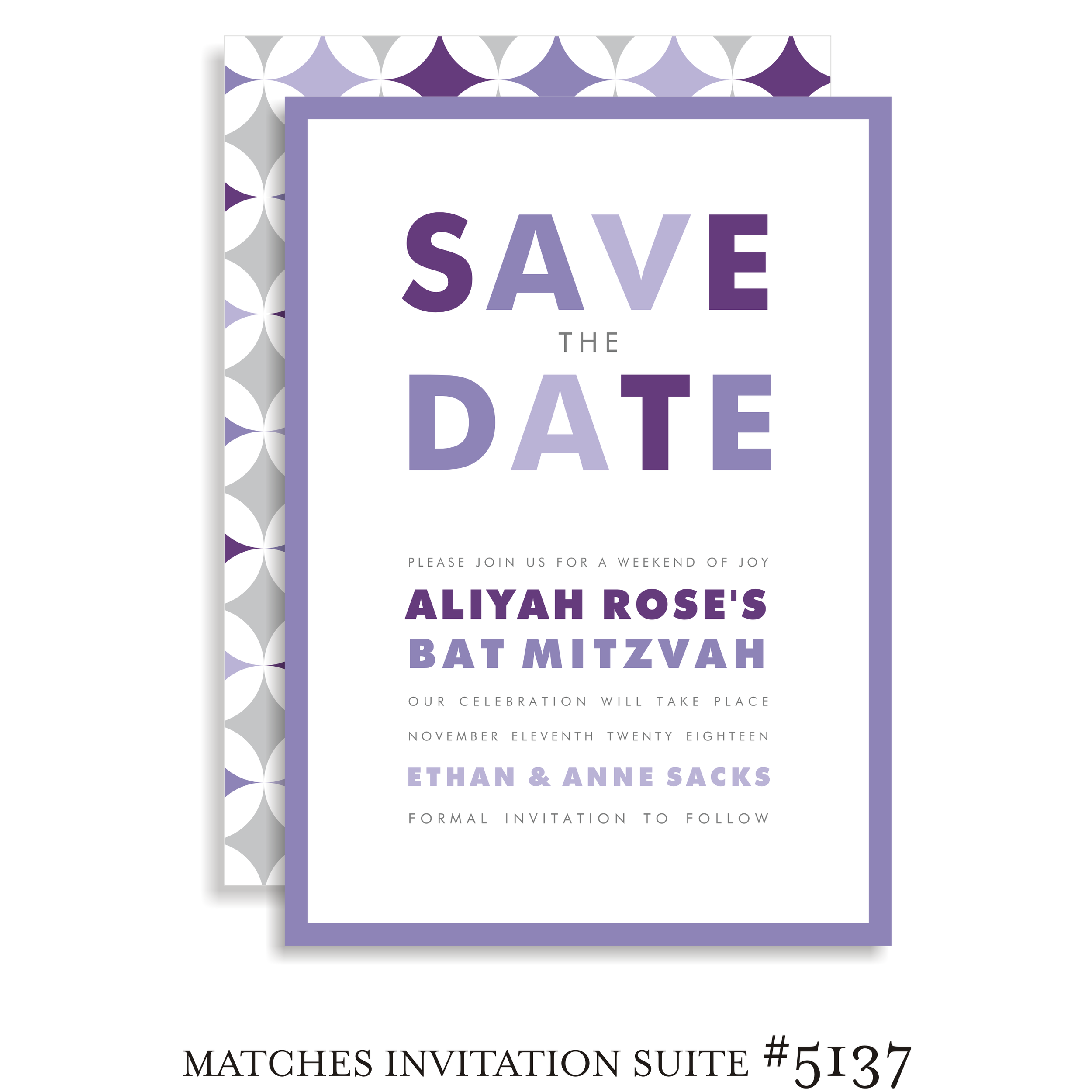 Save the Date Suite 5137 - Aliyah Rose