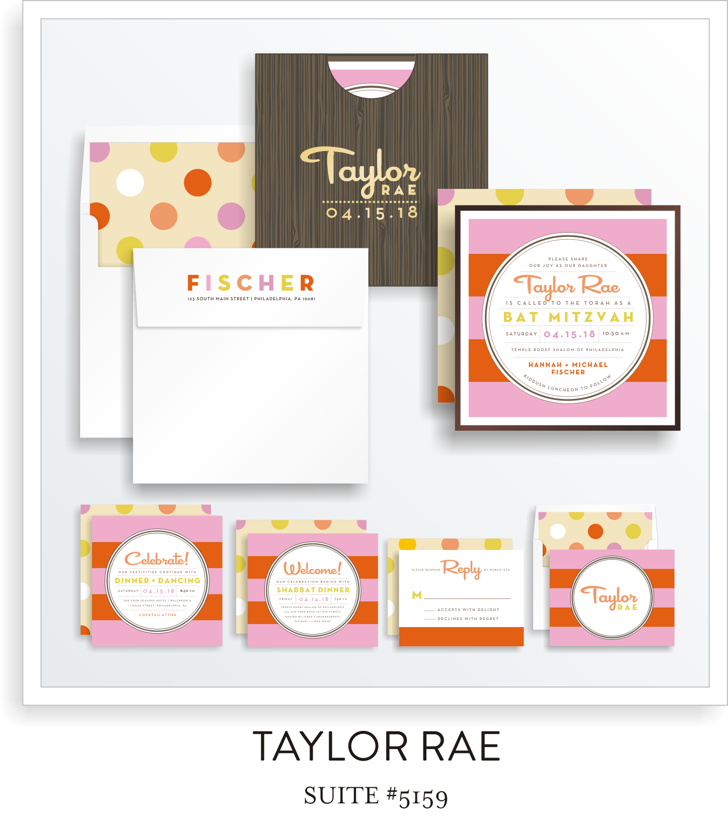 Copy of Copy of Bat Mitzvah Invitation Suite 5159 - Taylor Rae