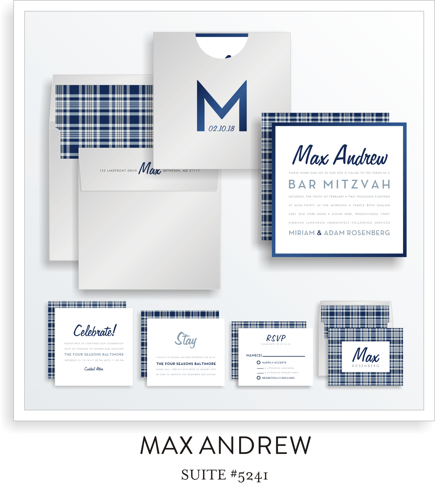 Copy of Bar Mitzvah Invitation Suite 5241 - Max Andrew